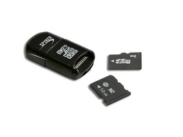 C909-BK MINI USB MICRO SD / M2 CARD READER